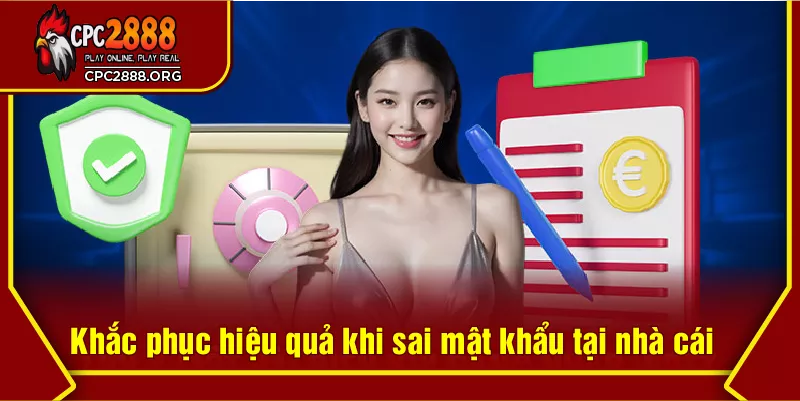 Khắc phục hiệu quả khi sai mật khẩu tại nhà cái