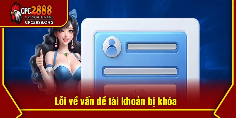 Lỗi về vấn đề tài khoản bị khóa